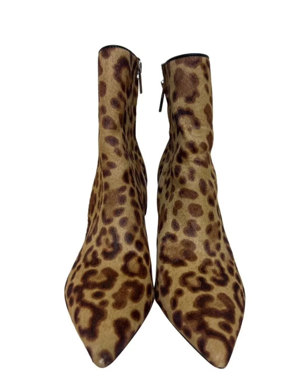 Marc Fisher LTD Ulanily Booties Women's 7.5 Leopard Print Pointed Toe Ankle